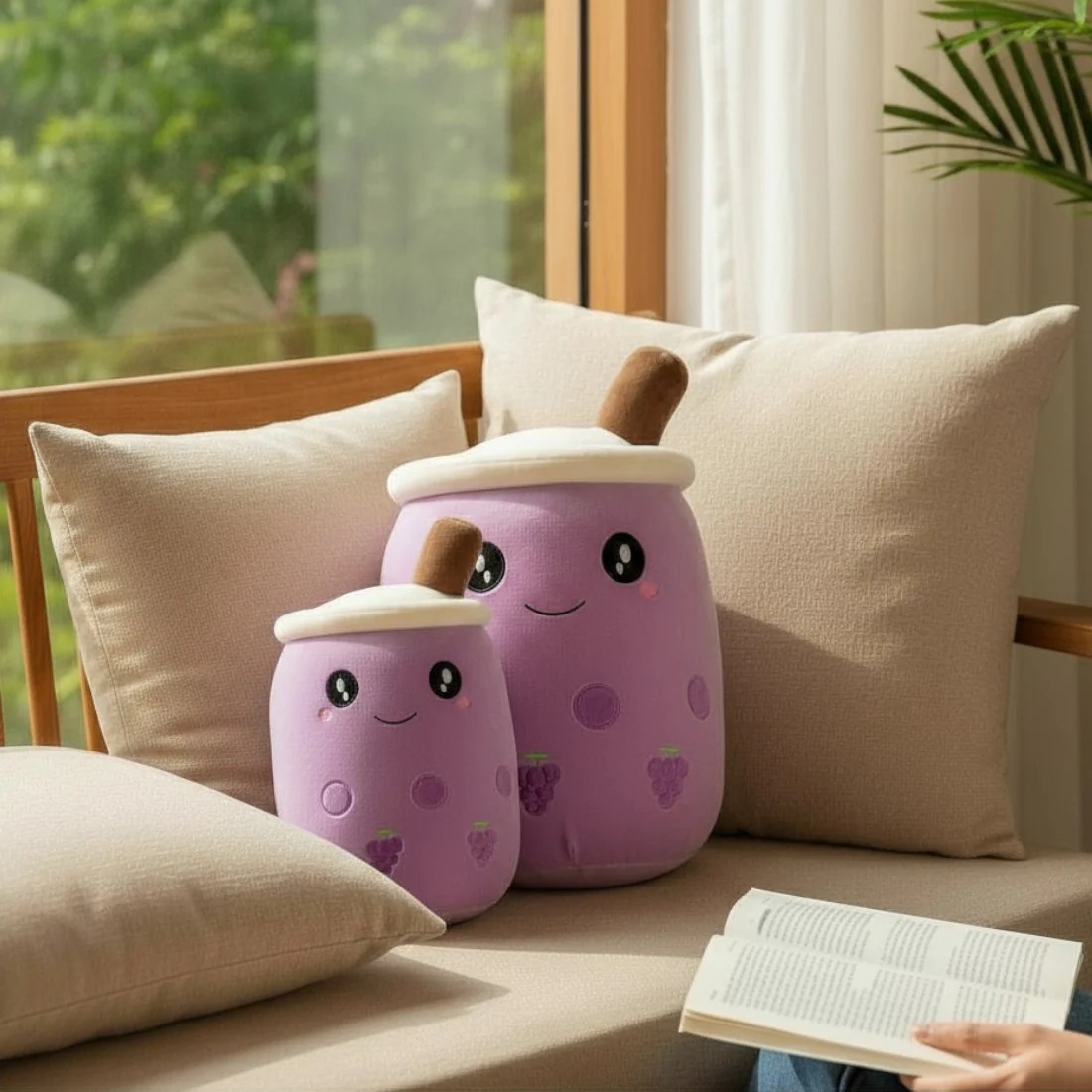 Peluche kawaii bubble milk tea raisin – Image 3