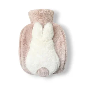 Bouillotte à eau en peluche douce avec petit lapin