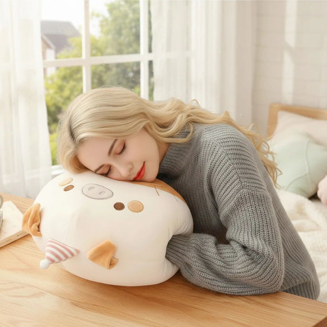 Peluche coussin ronde style Squishmallow – Image 8