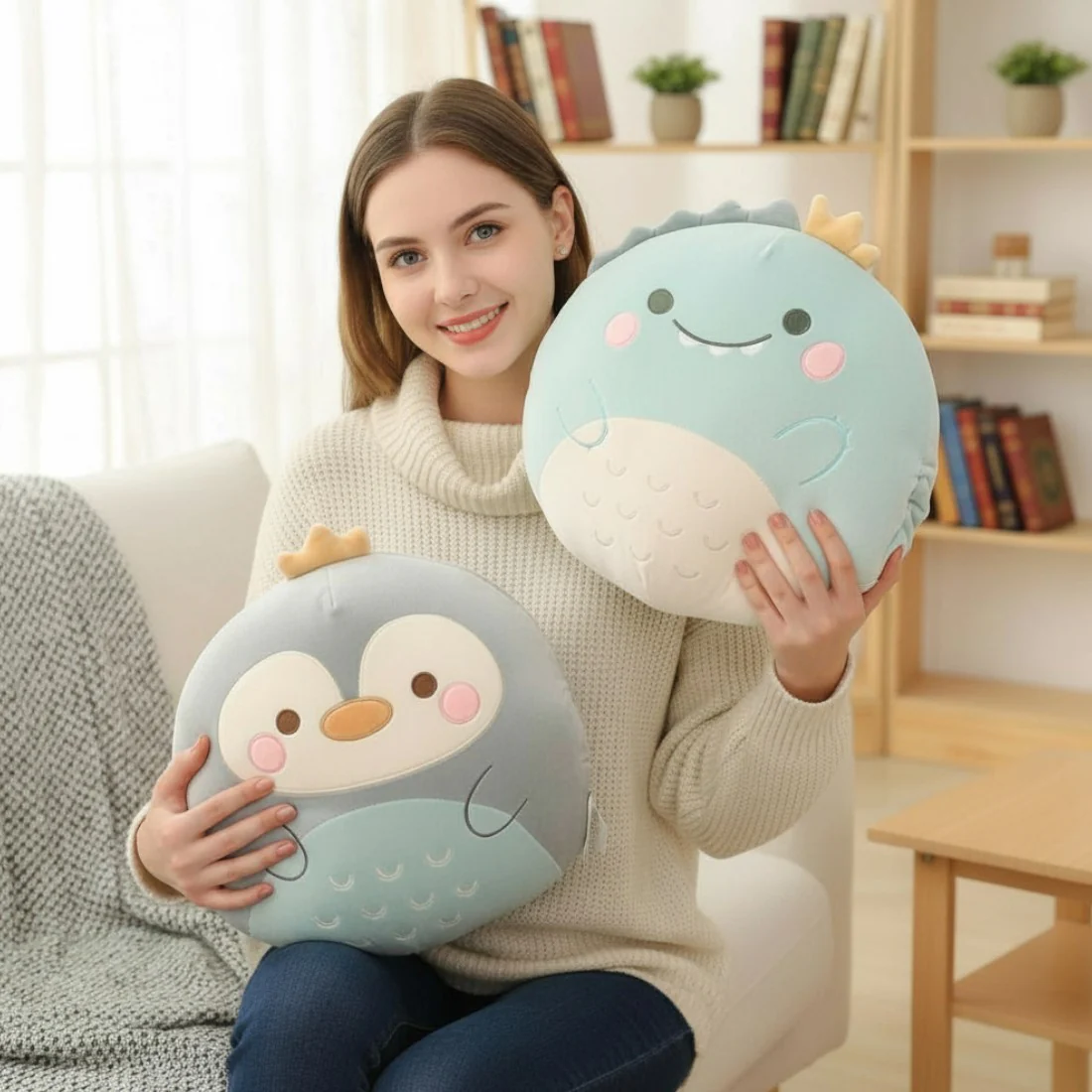 Peluche coussin ronde style Squishmallow – Image 2
