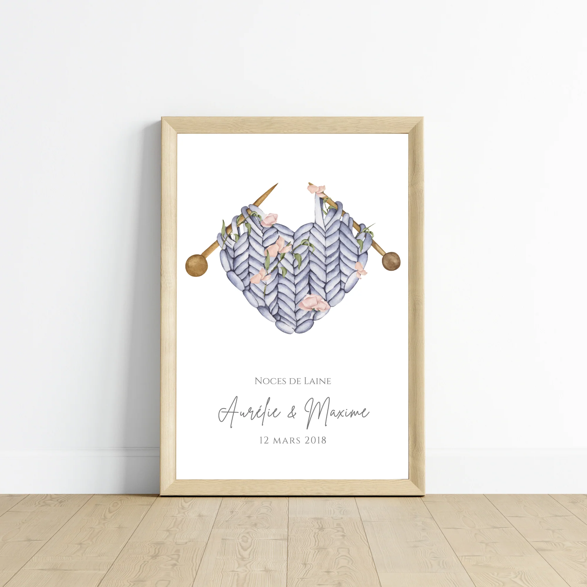Affiche couple noces de Laine- 7 ans de mariage
