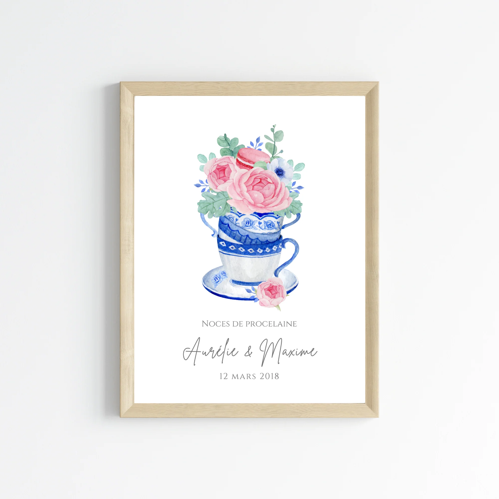 Affiche couple noces de porcelaine - 20 ans de mariage – Image 2