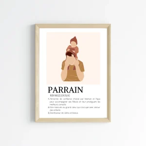 Affiche Parrain Personnalisée | Demande Originale et Cadeau Unique - Le Temps des Paillettes