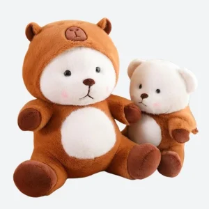 Peluche ours blanc transformable - ARU