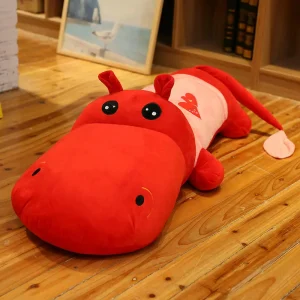 Peluche Hippopotame Rouge
