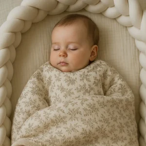 Couverture Bebe Polaire - Fleurie