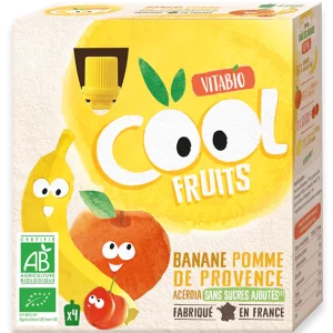 Vitabio Cool Fruits Banane Pomme de Provence 4X90G