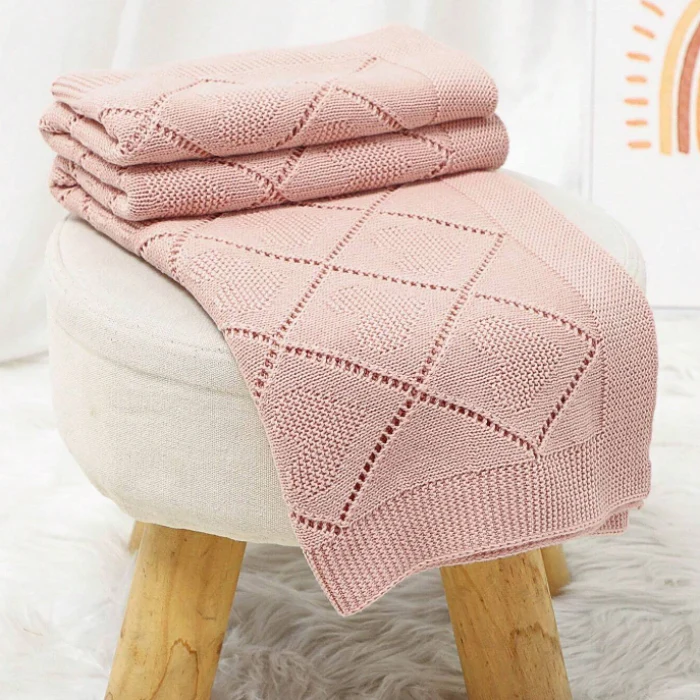 Couverture Bébé Tricotée – Image 2