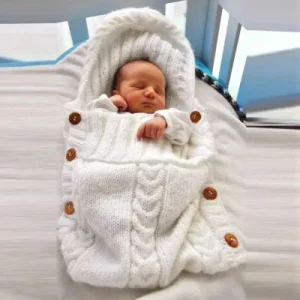 Couverture emmaillotage Bébé| Tricot
