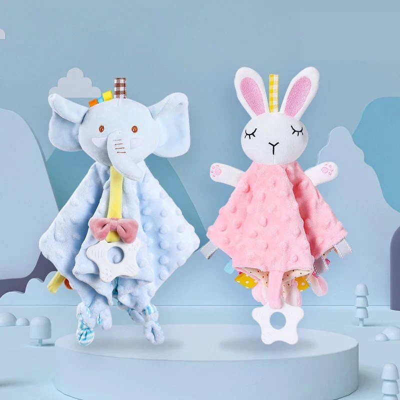 Doudou plat Éléphant bleu - ERNEST – Image 3