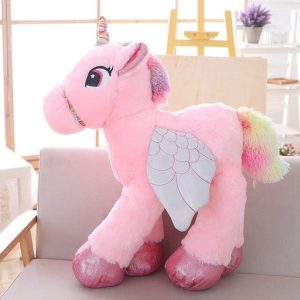 Grande Peluche Licorne Rose Solara™