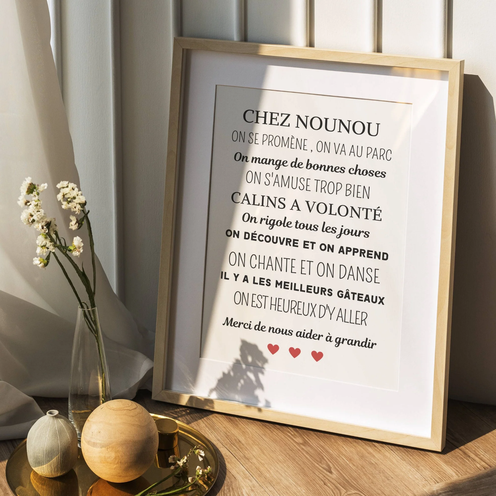 Affiche chez nounou personnalisé - Poster merci nounou - Cadeau personnalisé nounou par Le Temps des Paillettes – Image 5