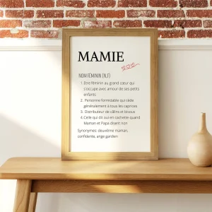 Affiche définition mamie personnalisée - Affiche mamie personnalisée - cadeau mamie personnalisée par Le Temps des Paillettes