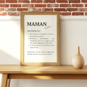 Affiche Définition maman personnalisée - cadeau fête des mères