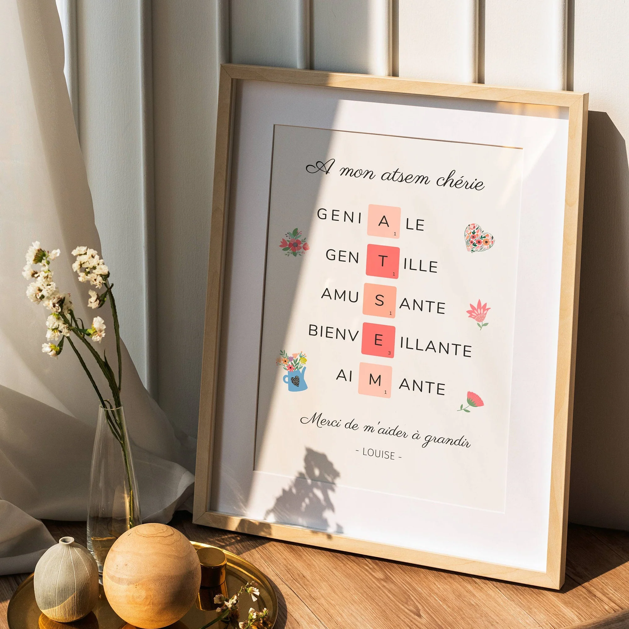 Affiche atsem personnalisée - Affiche atsem définition - affiche qualité atsem - cadeau atsem par Le Temps des Paillettes – Image 4