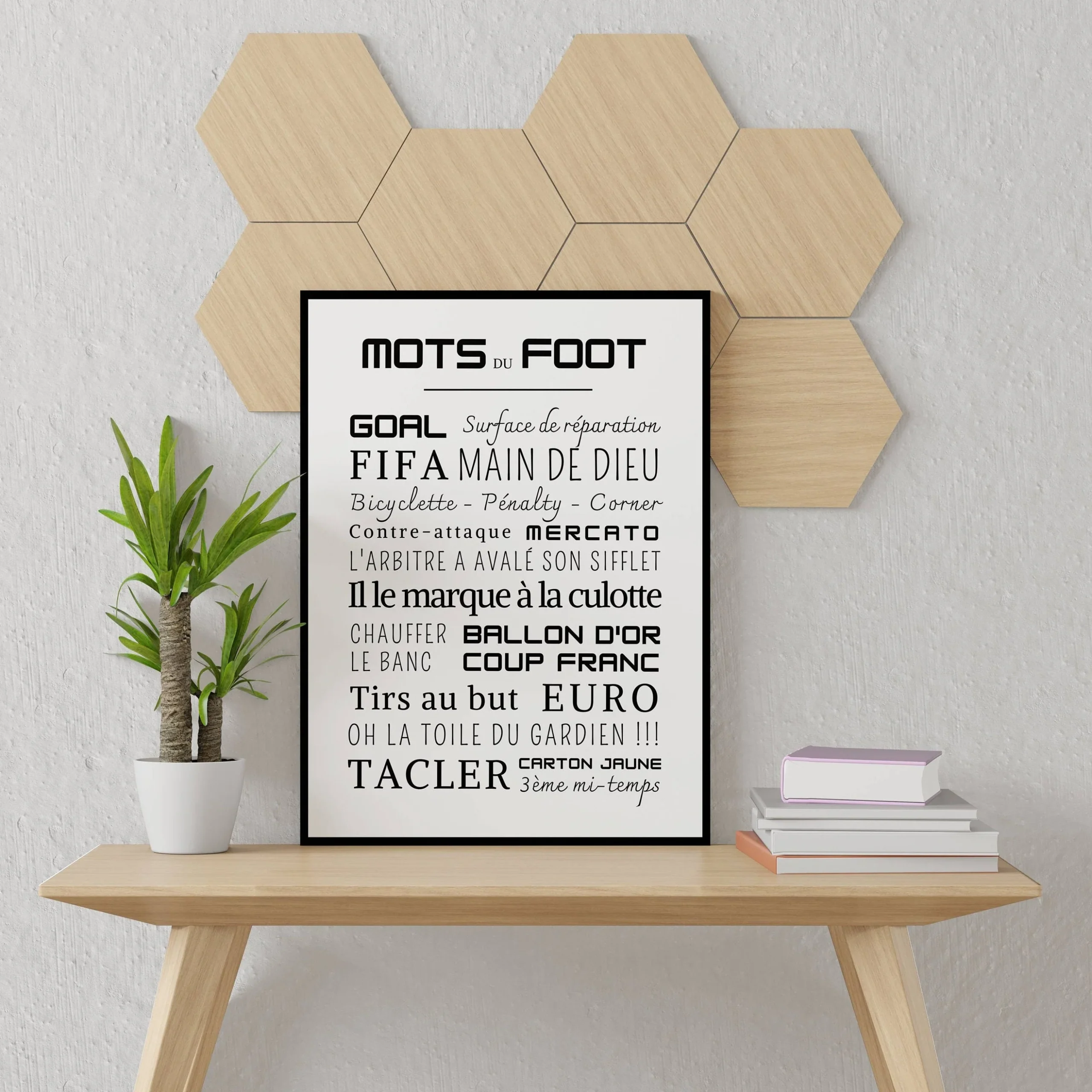 Affiche foot- Affiche mots et expressions du football - Poster football - Affiche sport à imprimer par Le Temps des Paillettes