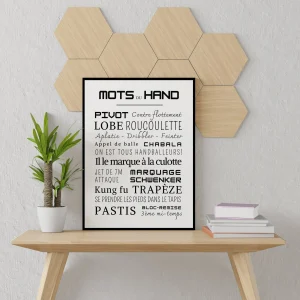 Affiche Les mots du Hand - Affiche de sport