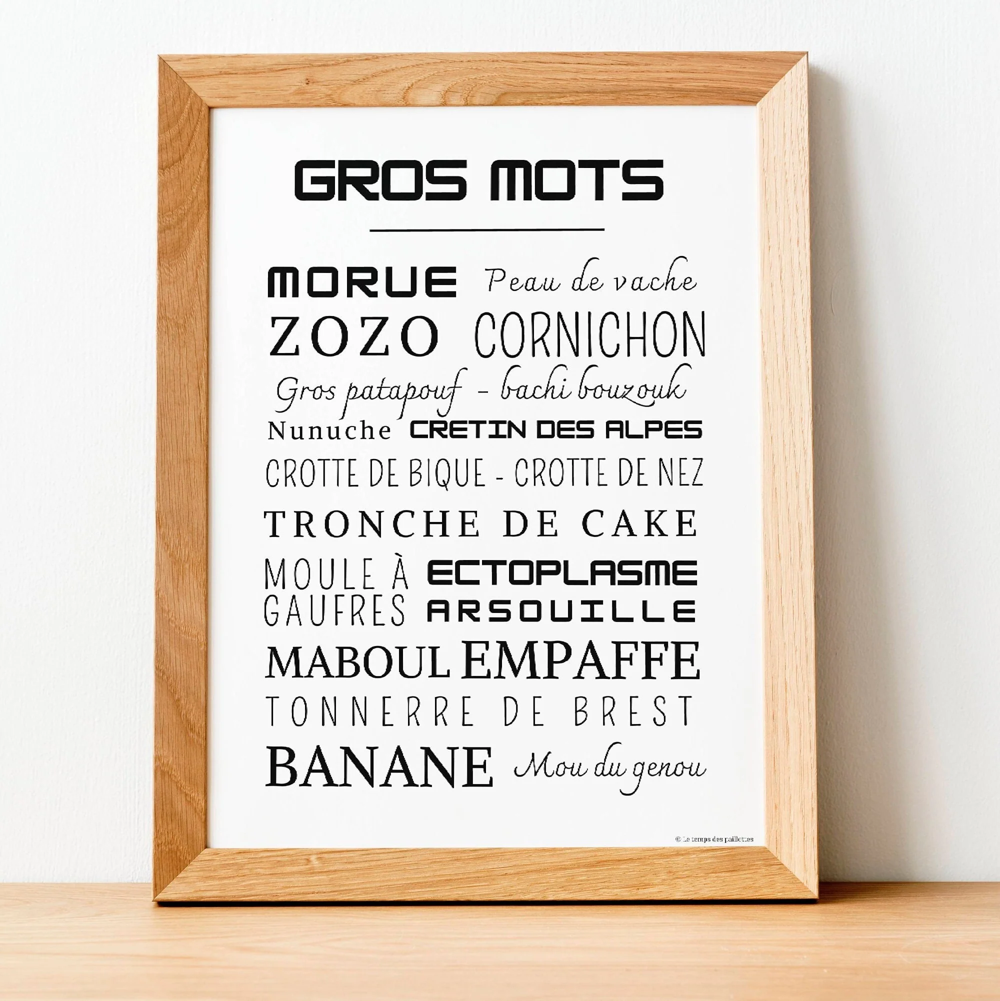 Affiche Les Gros Mots - Poster d'art les gros mots - Décoration enfant drôle par Le Temps des Paillettes – Image 2