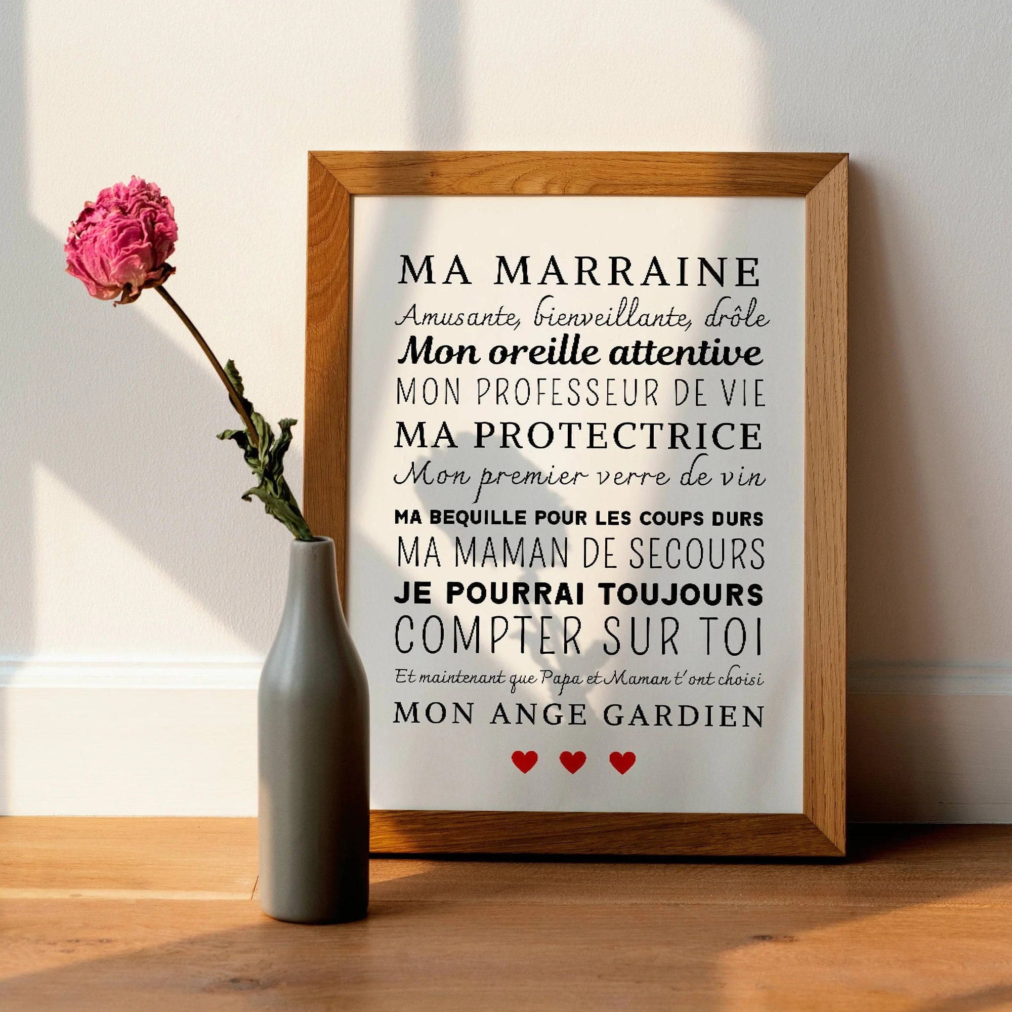 Affiche Personnalisée pour Marraine - Cadeau Unique - Le temps des paillettes – Image 4