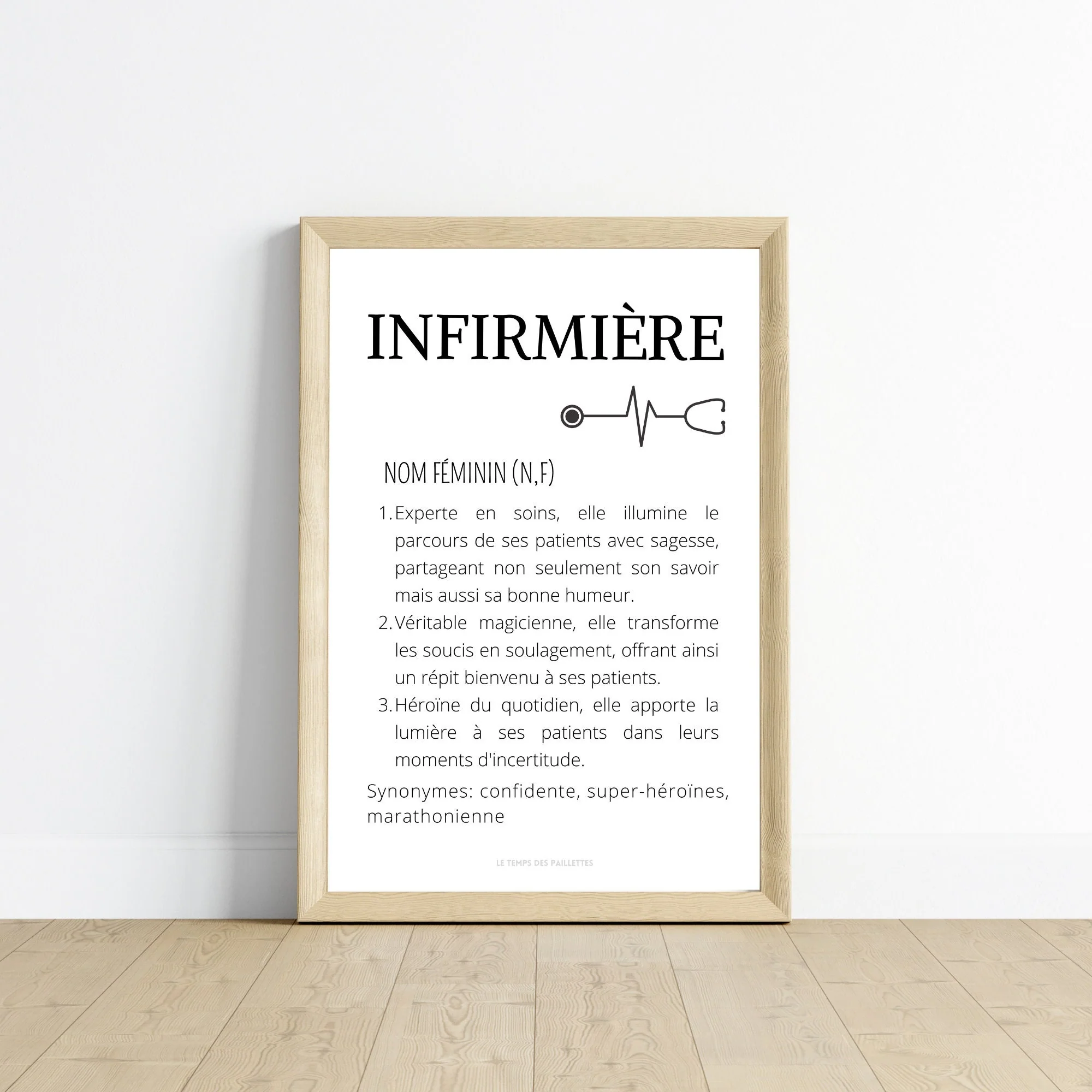 Affiche définition infirmière - Affiche minimalistes infirmière - Affiche hôpital