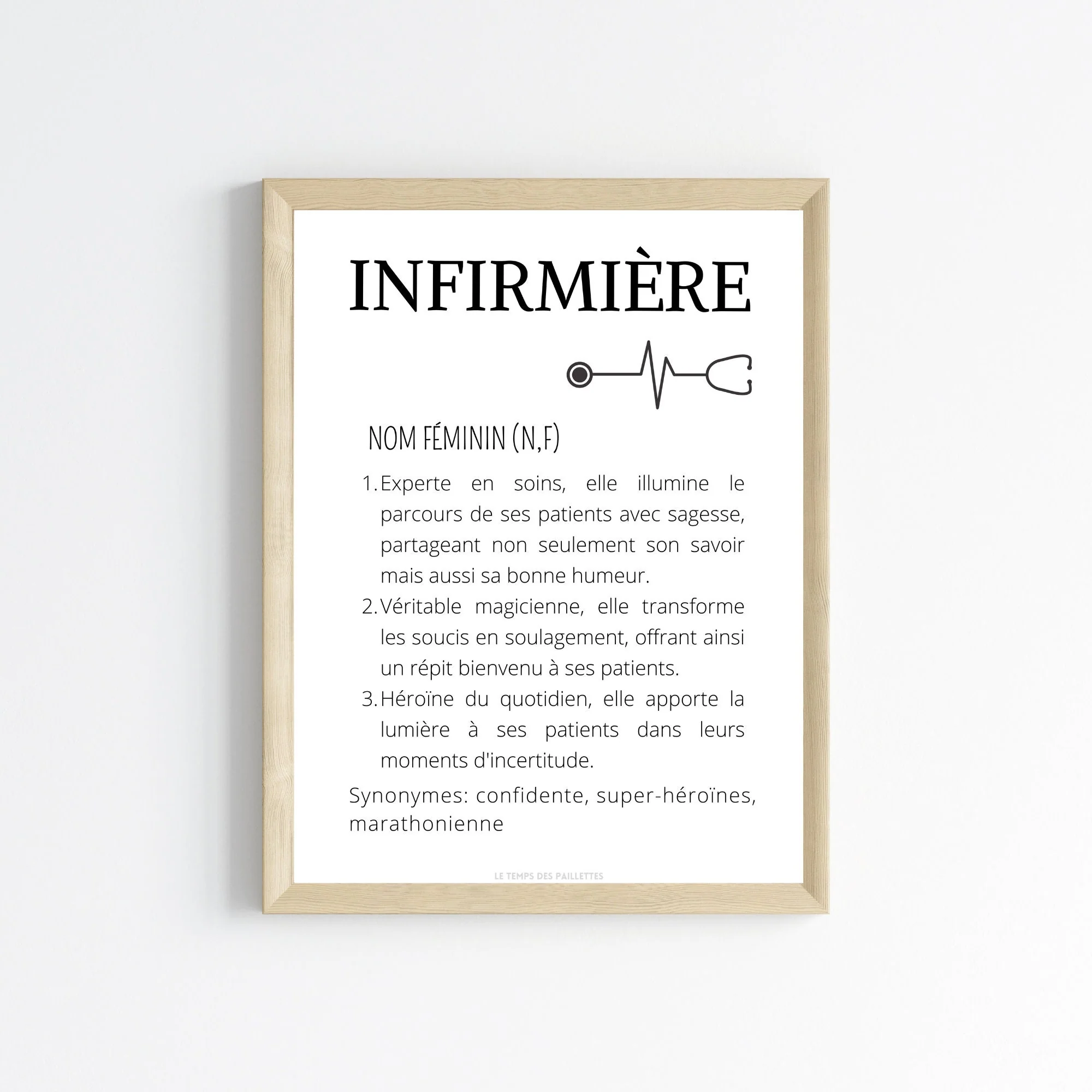 Affiche définition infirmière - Affiche minimalistes infirmière - Affiche hôpital – Image 2