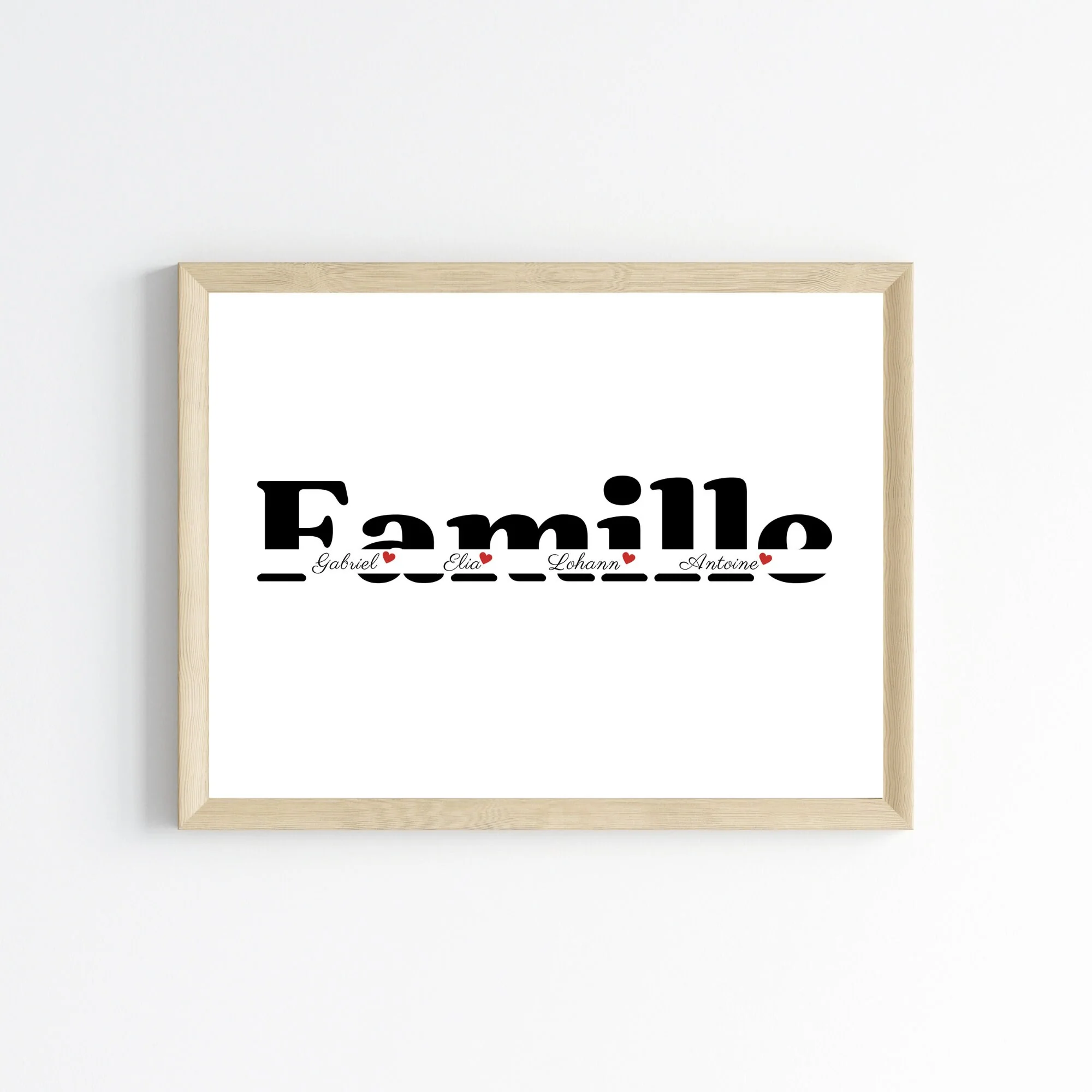 Affiche Famille personnalisée -- cadeau famille - Famille recomposée – Image 2