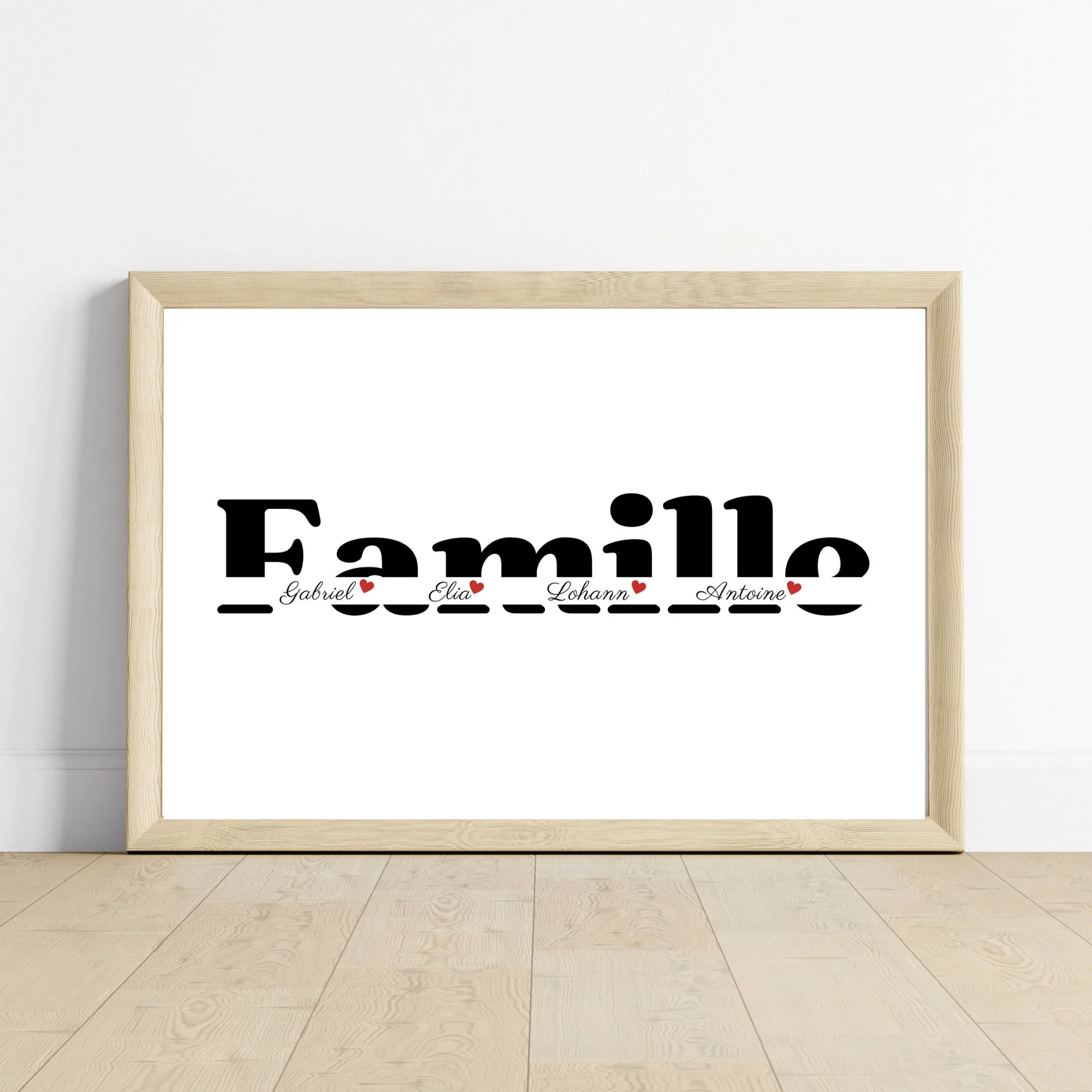 Affiche Famille personnalisée -- cadeau famille - Famille recomposée