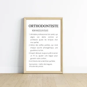 Affiche définition Orthodontiste