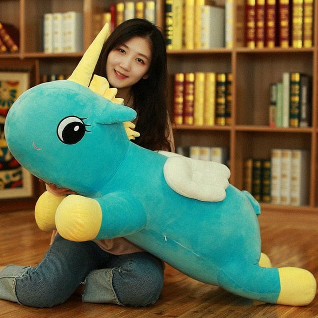 Peluche Licorne Gros Yeux Géante Lavender™