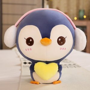 Peluche Pingouin Coeur Jaune Pingo™