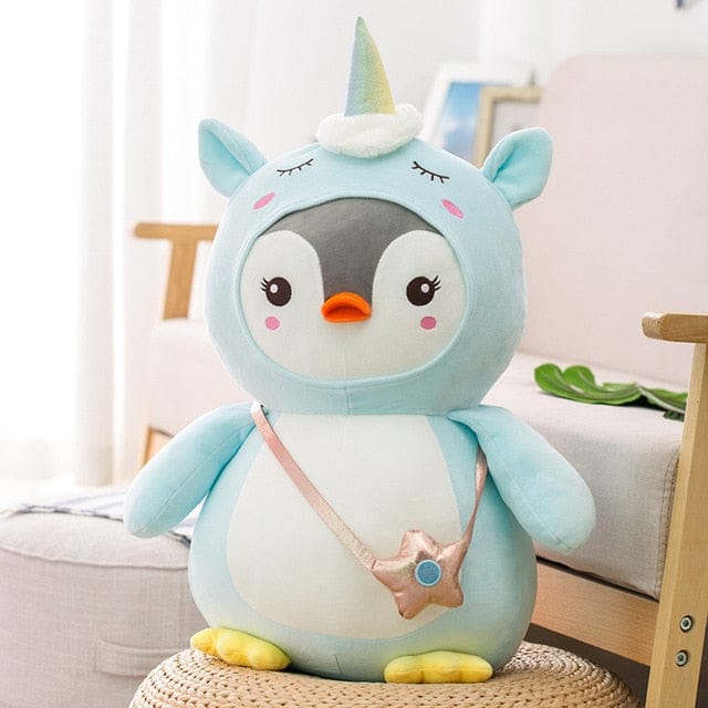 Peluche Pingouin Déguisement Licorne Plopino™