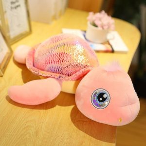 Peluche Tortue Rose Écaille Charme™