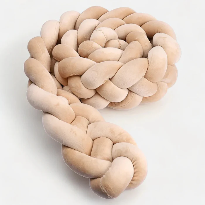 Tour De Lit Tressé Beige – Image 5